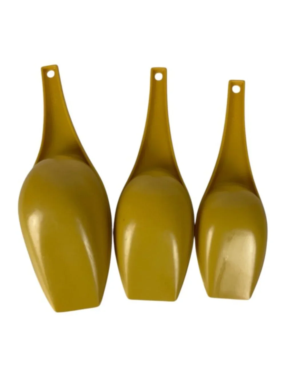 Vintage Foley Measuring Scoops Set Of 3 Harvest Gold 1/3-1 Cup Kitchen Utensils